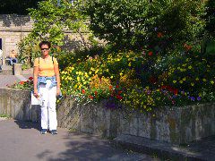Blumen am alten Kranen